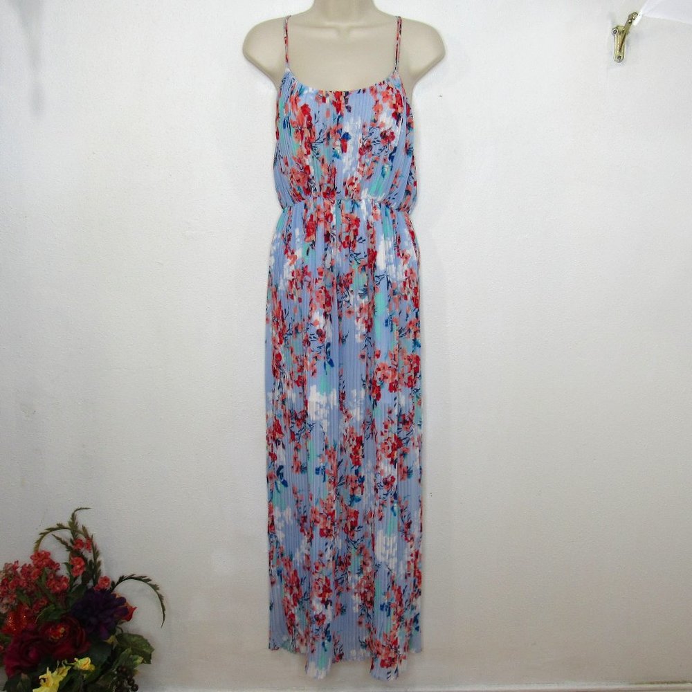 Forever 21 Women's Summer Floral Crisscross Spaghetti Straps Maxi Dress Size S